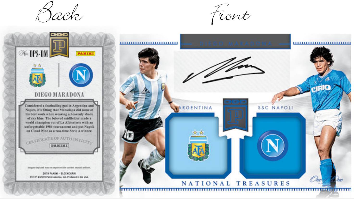 National Treasure card of Diego Armando Maradona